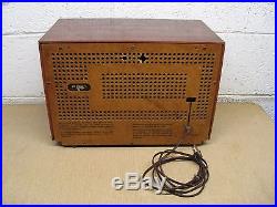 Vintage Philco E-976 Table Top AM/FM Tube Radio Mahogany Wood Used Parts/Repair