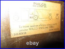 Vintage Philco Farm Radio Model 40- 105 1940