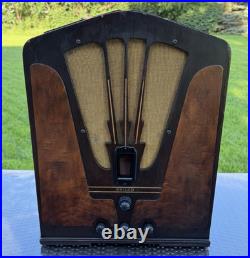 Vintage Philco Model 16 AM/SW Tombstone Vacuum Tube Radio FOR PARTS/REPAIR