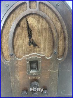 Vintage Philco Model 19 Super Heterodyne Tube Radio As Is For Parts JK