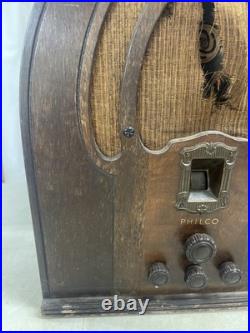 Vintage Philco Model 19 Super Heterodyne Tube Radio As Is For Parts JK
