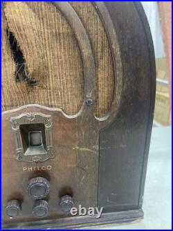 Vintage Philco Model 19 Super Heterodyne Tube Radio As Is For Parts JK