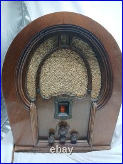 Vintage Philco Model 19 Super Heterodyne Tube Radio As Is For Parts Powers Up