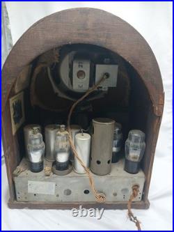 Vintage Philco Model 19 Super Heterodyne Tube Radio As Is For Parts Powers Up