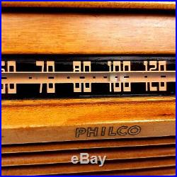 Vintage Philco Portable Radio 46-350 Tube Radio Wooden Roll Top 1946 Not Working