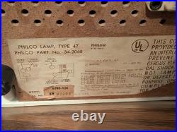 Vintage Philco Predicta H765 124 Vac Tube AM Clock Radio Works See Description