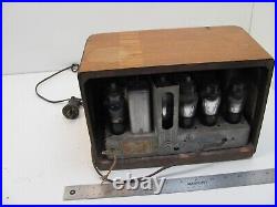 Vintage Philco Redio For Parts Or Repair Model 38-15 Dials Spin Hands Move