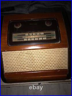 Vintage Philco The Bing Radio & Record Player 1940'S 46-1201 TUBE RADIO