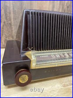 Vintage Philco Transitone Tube Radio Model 52 548 Bakelite 1952 Untested
