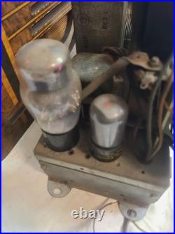 Vintage Philco Tube Radio Model 37-600 Double-Sided Art Deco 1930's Powers on