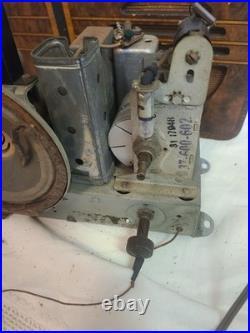 Vintage Philco Tube Radio Model 37-600 Double-Sided Art Deco 1930's Powers on