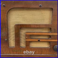 Vintage Philco Tube Radio Model 38-9 Art Deco Curved Design FOR PARTS/REPAIR