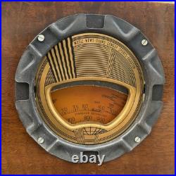 Vintage Philco Tube Radio Model 38-9 Art Deco Curved Design FOR PARTS/REPAIR