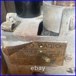 Vintage Philco Tube Radio Model 60 Wood Cathedral Case 1930s Superheterodyne