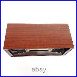 Vintage Philco Tube Radio Twin Speaker AM Phono Input Wood Case Tabletop Working