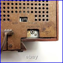 Vintage Philco Tube Radio Twin Speaker AM Phono Input Wood Case Tabletop Working