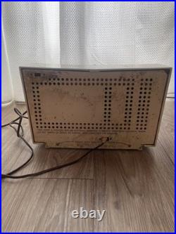 Vintage Philco Twin Speaker CORAL Tube Radio H836-124 AS IS