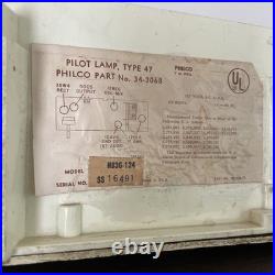 Vintage Philco Twin Speaker CORAL Tube Radio H836-124 AS IS Vintage Philco Twin Speaker CORAL Tube Radio H836-124 AS IS