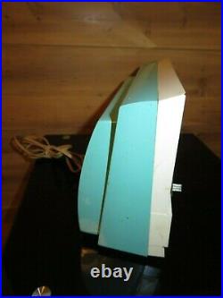 Vintage Philco Twin Speaker Tube Radio Turquoise & white Radio works nice & loud