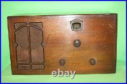 Vintage Philco Wood Table Top Radio Model 52 FOR PARTS OR REPAIR