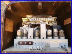 Vintage Philco Wood Tube Push Button 1940 Radio 40-135 Restored & Working