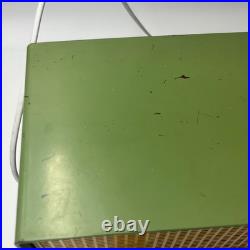 Vintage Philips Green B2X12A/79F Tube Radio AM FM Working 1950s Mid Century