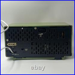 Vintage Philips Green B2X12A/79F Tube Radio AM FM Working 1950s Mid Century