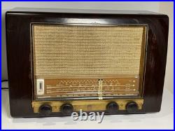 Vintage Philips P145 Tube Radio Working AM Shortwave Wood Cabinet Toronto 1950s