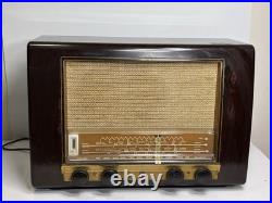 Vintage Philips P145 Tube Radio Working AM Shortwave Wood Cabinet Toronto 1950s