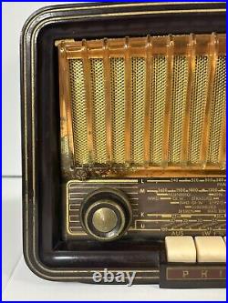 Vintage Philips Tube Radio Philetta BD 273U Complete, 4 Restoration not Tested