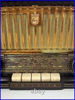 Vintage Philips Tube Radio Philetta BD 273U Complete, 4 Restoration not Tested
