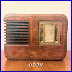 Vintage Phonola 521 Portable Tube Radio Art Deco Rare Wood