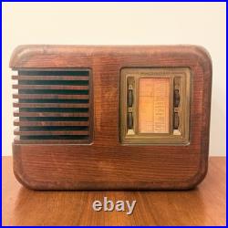 Vintage Phonola 521 Portable Tube Radio Art Deco Rare Wood