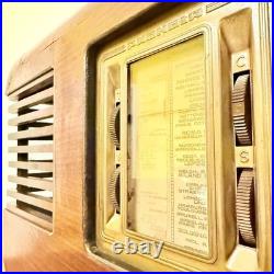 Vintage Phonola 521 Portable Tube Radio Art Deco Rare Wood