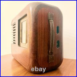 Vintage Phonola 521 Portable Tube Radio Art Deco Rare Wood