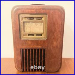 Vintage Phonola 521 Portable Tube Radio Art Deco Rare Wood