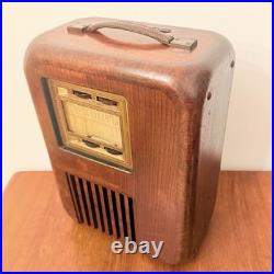 Vintage Phonola 521 Portable Tube Radio Art Deco Rare Wood