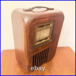 Vintage Phonola 521 Portable Tube Radio Art Deco Rare Wood