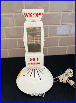 Vintage Promotional Mike-Radio Advertising Microphone Tube Radio WKOP FM