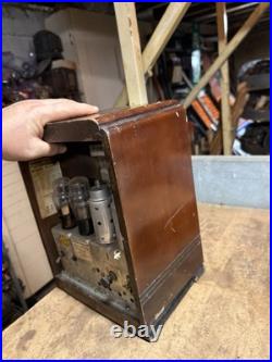 Vintage R140-A Stewart Warner Superheterodyne Electric Tube Radio Wood Case USA