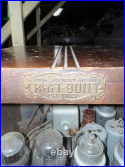 Vintage R140-A Stewart Warner Superheterodyne Electric Tube Radio Wood Case USA