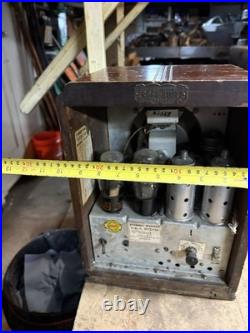 Vintage R140-A Stewart Warner Superheterodyne Electric Tube Radio Wood Case USA