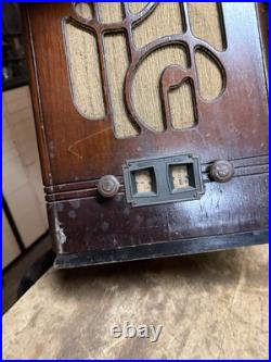 Vintage R140-A Stewart Warner Superheterodyne Electric Tube Radio Wood Case USA