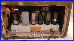 Vintage RARE 1946 Detrola Model 571 AM Radio Wood Case Working Tested