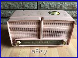 Vintage RARE RCA Victor WINTHROP 9xl1f PINK AM Tube Smokers Radio With LIGHTER