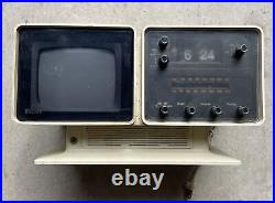 Vintage RCA AS-059Y Ivory AM/FM TV Radio Flip Number Clock Tube Television