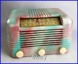 Vintage RCA /ATWATER KENT Unique Multi-Color Bakelite AM TUBE RADIO WORKS