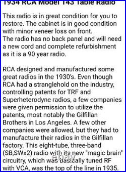 Vintage RCA Cathedral Radio Model 121 Circa 1933