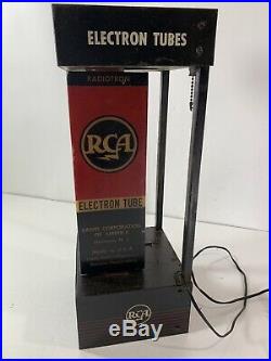 Vintage RCA Electron Tube Counter Top Light Up Rotating Display Dign TV/Radio