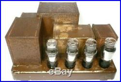Vintage RCA R32 RADIO part Untested TYPE 245 AMPLIFIER with 4 TUBES 80/ 45/ 26